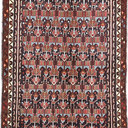 Hand-knotted Persian Afshar carpet