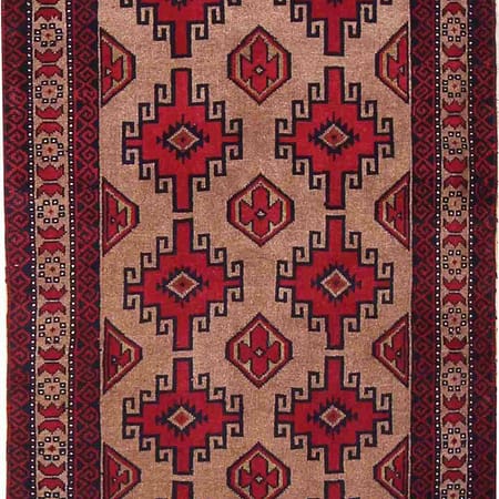 Tapis persan Baluch noué à la main