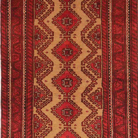 Tapis persan Baluch noué à la main