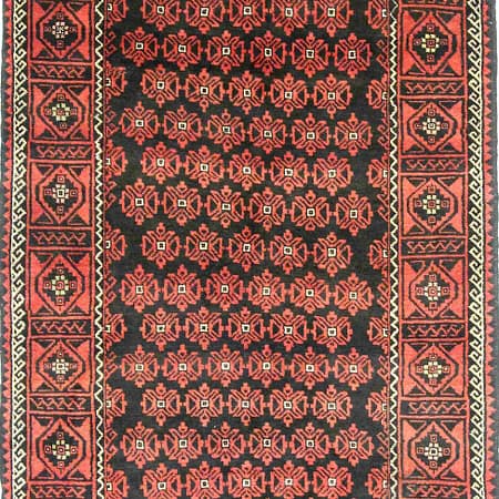 Tapis persan Baluch noué à la main