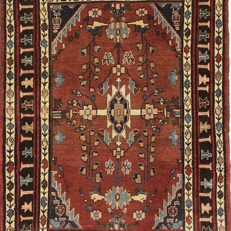 Hand-knotted Persian Hamadan carpet