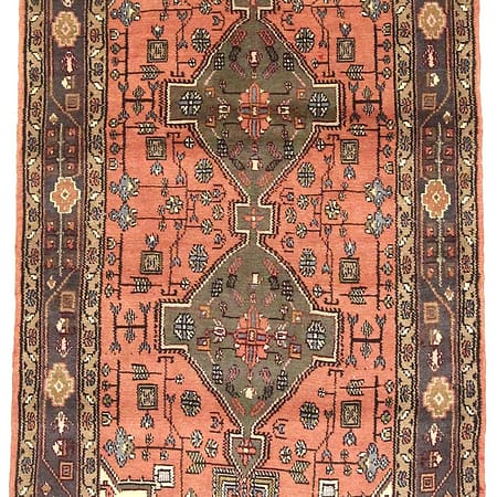 Hand-knotted Persian Hamadan carpet