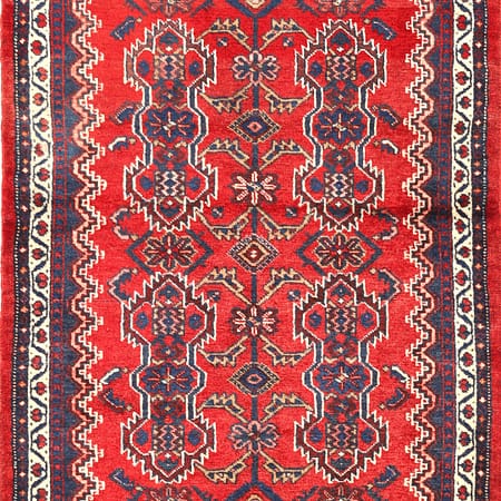 Hand-knotted Persian Hamadan carpet