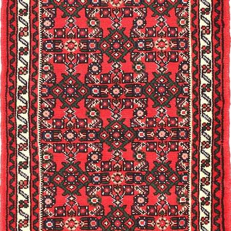 Hand-knotted Persian Hosseinabad carpet