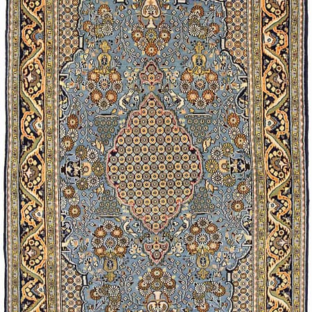 Tapis persan Qom noué à la main