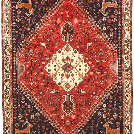 Hand-knotted Persian Shiraz carpet