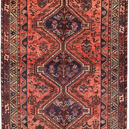 Tapis persan Shiraz noué à la main