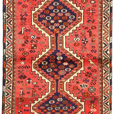 Hand-knotted Persian Shiraz carpet