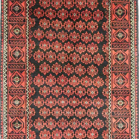 Hand-knotted Persian Baluch carpet