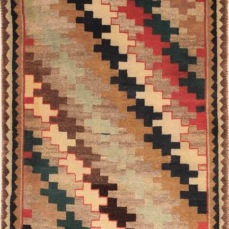 Hand-knotted Persian Gabbeh carpet