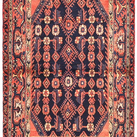 Hand-knotted Persian Hamadan carpet