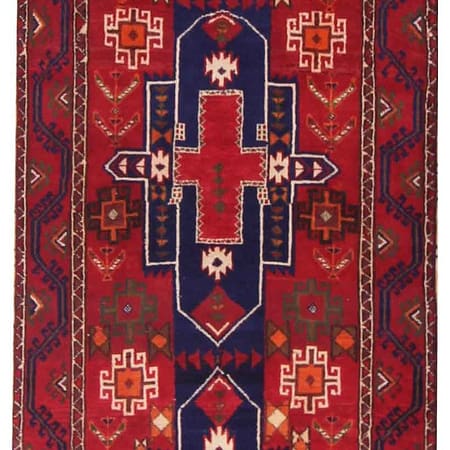 Hand-knotted Persian Kurdi carpet