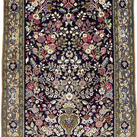 Hand-knotted Persian Qom carpet