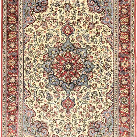 Handgeknoopt Perzisch Qom Kork tapijt