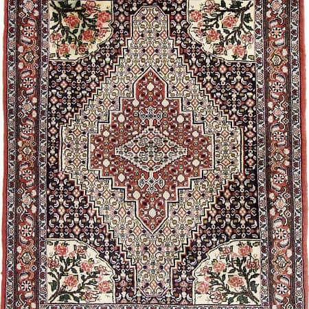 Handgeknüpfter persischer Senneh-Teppich