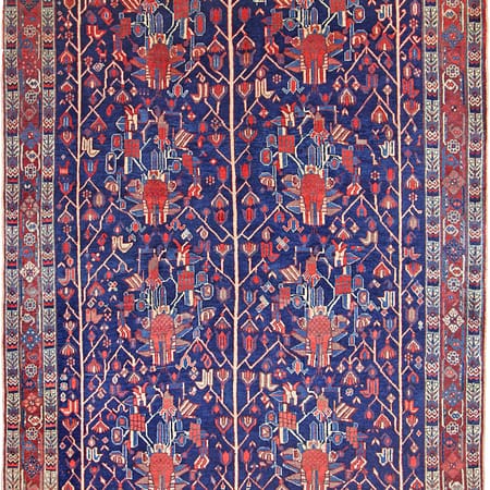 Hand-knotted Persian Shahrebabak carpet