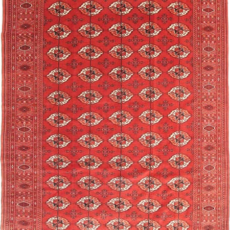 Hand-knotted Persian Turkaman carpet
