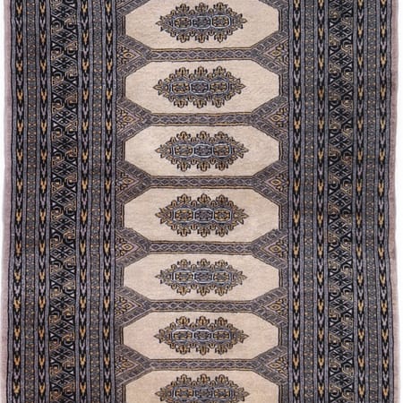 Hand-knotted Persian Turkaman carpet