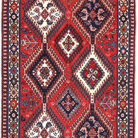 Hand-knotted Persian Yalameh carpet